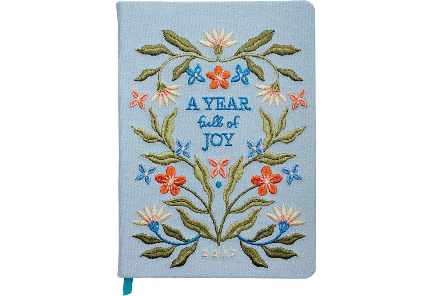 groh Verlag Taschenkalender Taschenkalender A5 2027: A Year full of Joy, bestickt, hellblau