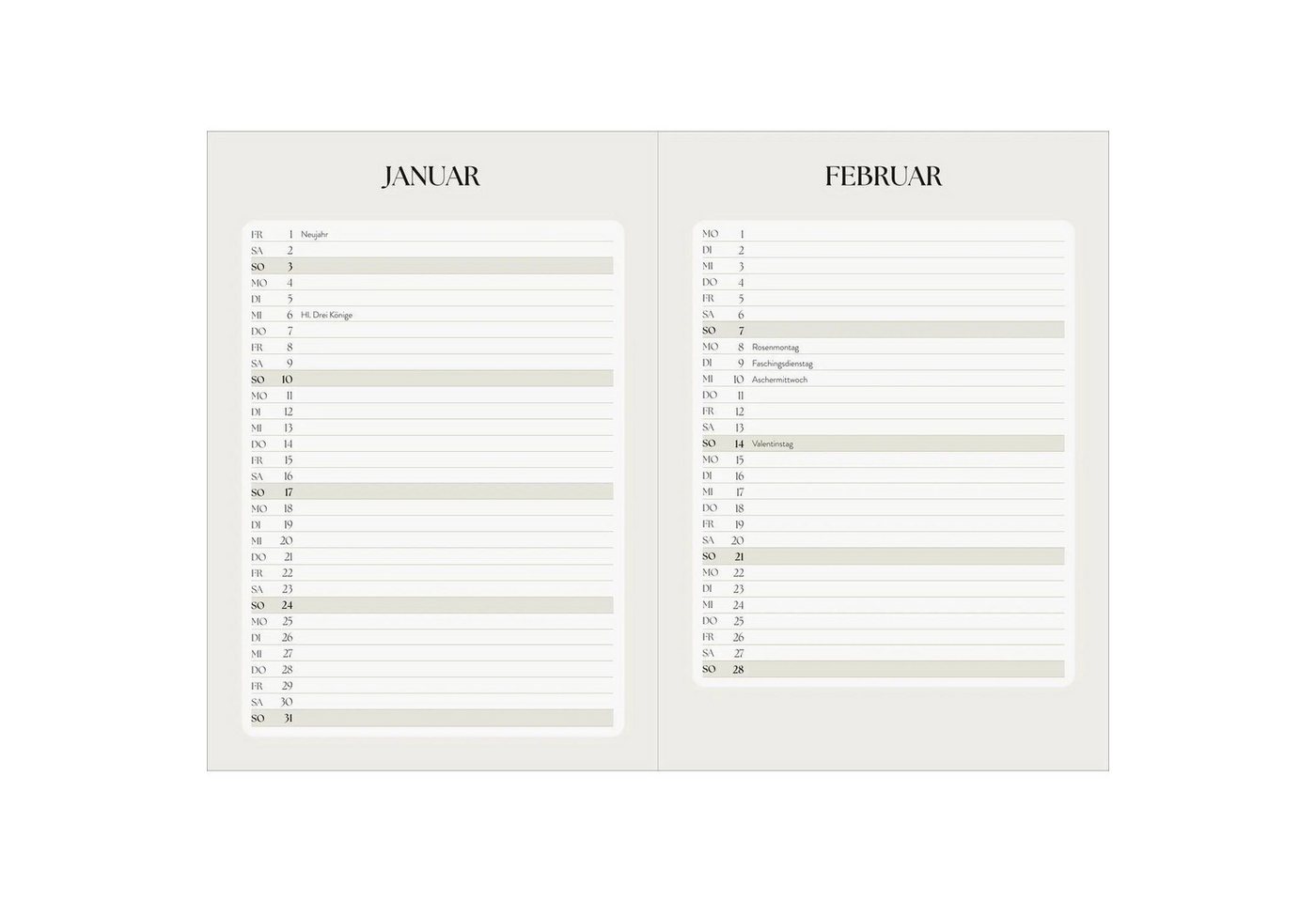 groh Verlag Taschenkalender Taschenkalender A5 2027: A Year full of Joy, bestickt, hellblau Bild 4
