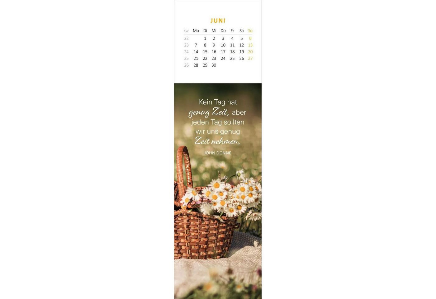 Ars Edition Wandkalender Lesezeichenkalender Glücksmomente für die Seele 2027 Bild 3