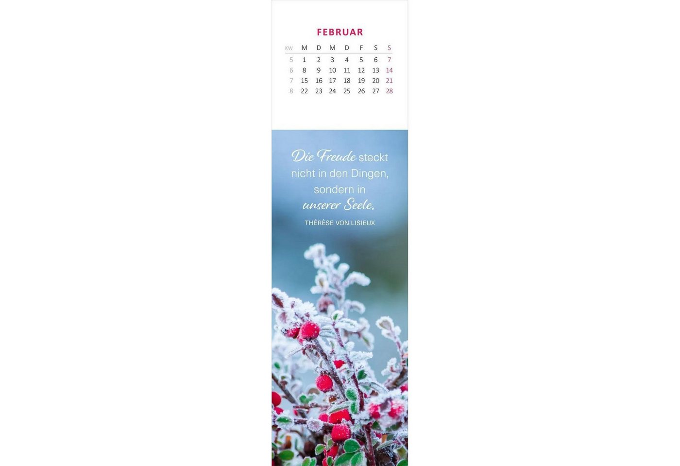 Ars Edition Wandkalender Lesezeichenkalender Glücksmomente für die Seele 2027 Bild 4