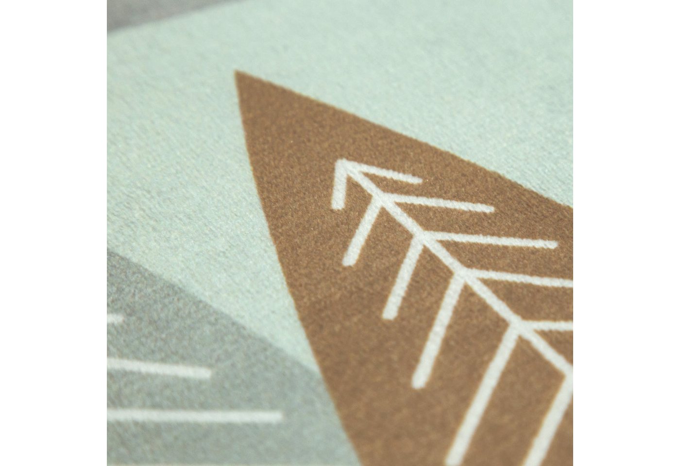 KADIMA DESIGN Kinderteppich waschmaschinenwaschbar Waldwege‑Muster Kinderzimmer Kinderteppich, Rund, Höhe: 4 mm, 100% Polyester, Rücken aus Felt + Dots, Rund, 120Dcm, Türkis Bild 2