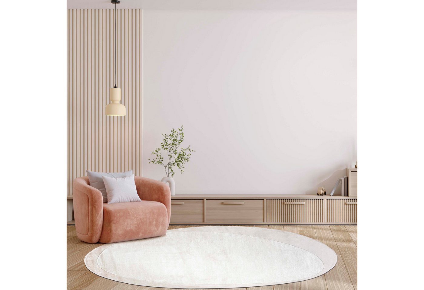 Mazovia Designteppich Glamour Abstrakt Weiß Ecru Wohnzimmer, Schlafzimmer, Esszimmer, Büro, Fußbodenheizung Bild 5