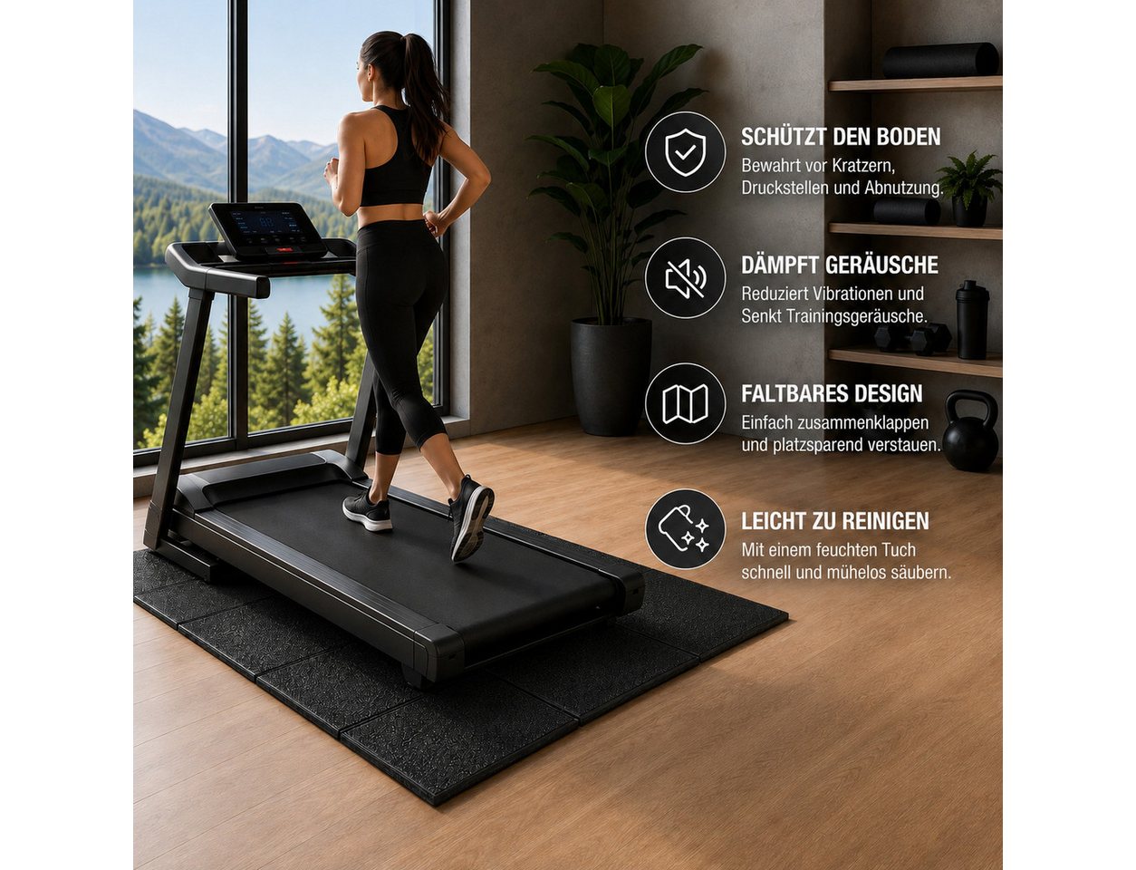 Best for Home Bodenschutzmatte Bodenschutzmatte für Fitnessgeräte Bild 3