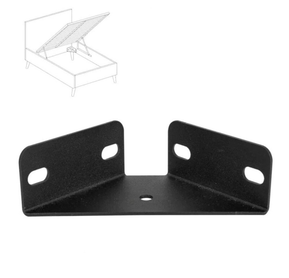 Prima-Online Eckverbinder Eckwinkel Stabiler Bettwinkel 126x126x50mm schwarz für Bettrahmen, (4-St)