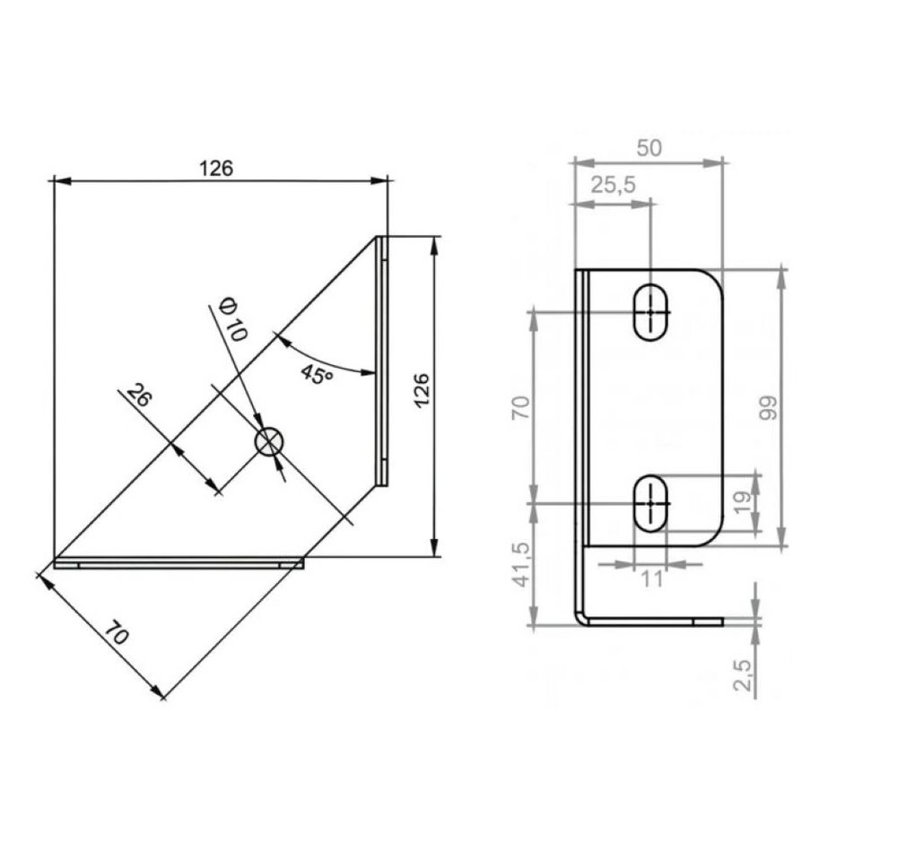 Prima-Online Eckverbinder Eckwinkel Stabiler Bettwinkel 126x126x50mm schwarz für Bettrahmen, (4-St) Bild 5
