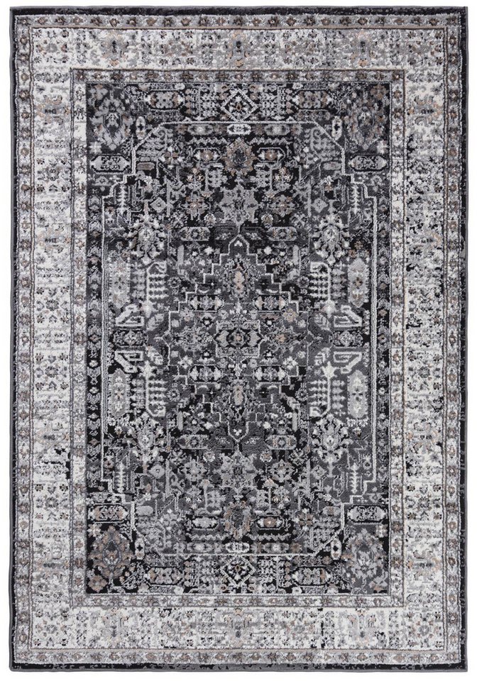 Mazovia Orientteppich Orientalisch Bordüre Schwarz Anthrazit Wohnzimmer, Schlafzimmer, Fußbodenheizung Bild 4
