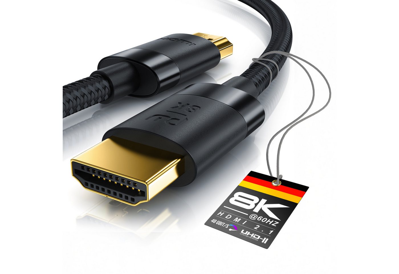 Primewire 8K @ 120Hz / 4K @ 240Hz DSC, Ultra High Speed, Nylonummantelung, 4m HDMI-Kabel, HDMI, HDMI Typ A (400 cm), 48 Gbit/s Bandbreite, eARC, CEC, HDCP, für Gaming, Streaming, Heimkino Bild 3