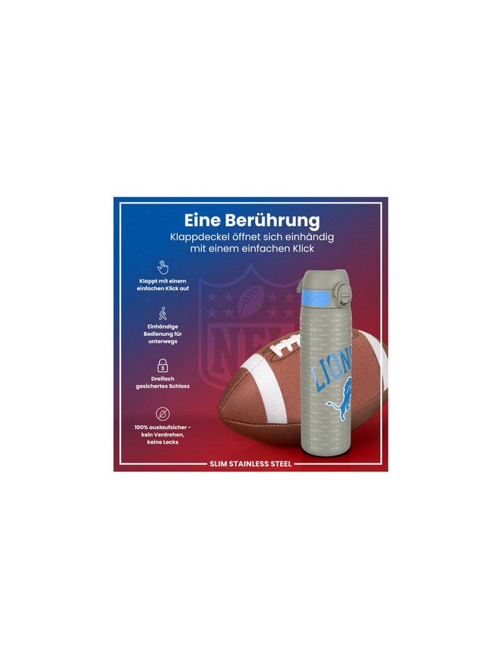 Detroit Lions Trinkflasche Detroit Lions Steel Water Bottle 600ml