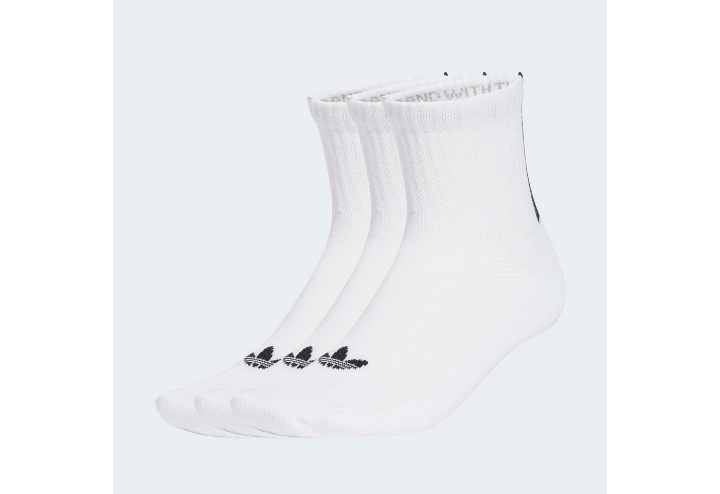 adidas Originals Sportsocken 3S 1/4 SOCKS 3P für sportive Aktivitäten und Laufen, 3-Streifen auf der Rückseite
