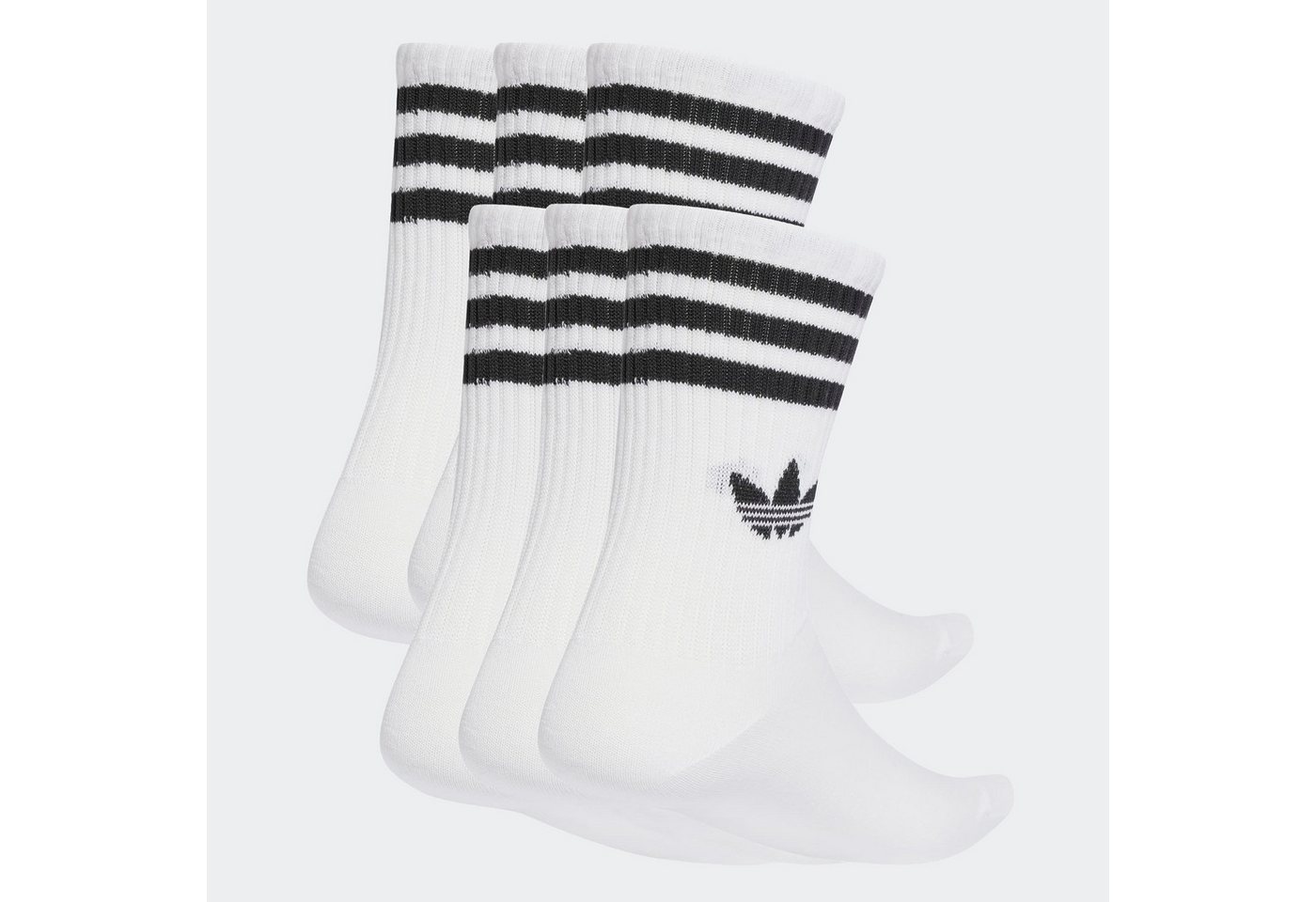 adidas Originals Sportsocken 3S CREW S 6P für Erwachsene, geripptes Material am Bein Bild 2