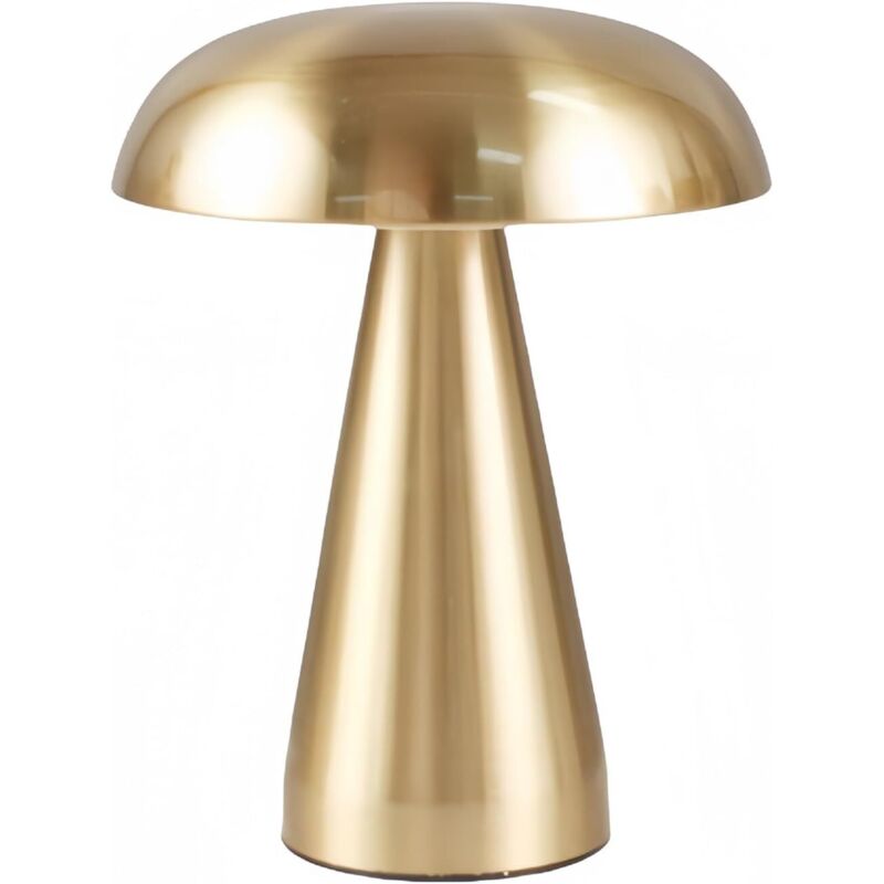 Goldene Pilzlampe, Wiederaufladbare Tischlampe Mit Touch-dimmfunktion, Ideal Für Schlafzimmer Und Büro.