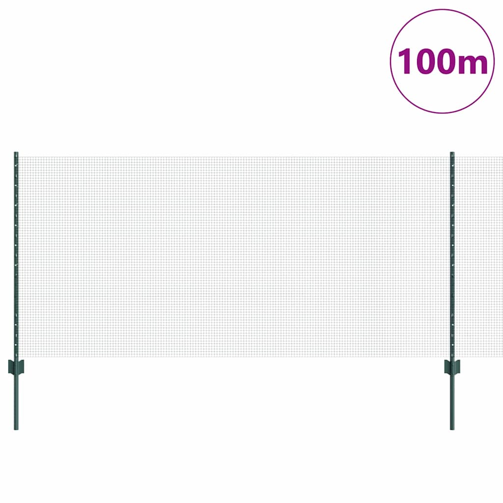 Maison Exclusive - Geschweißter Drahtzaun Mit Pfosten 100 X 1 M