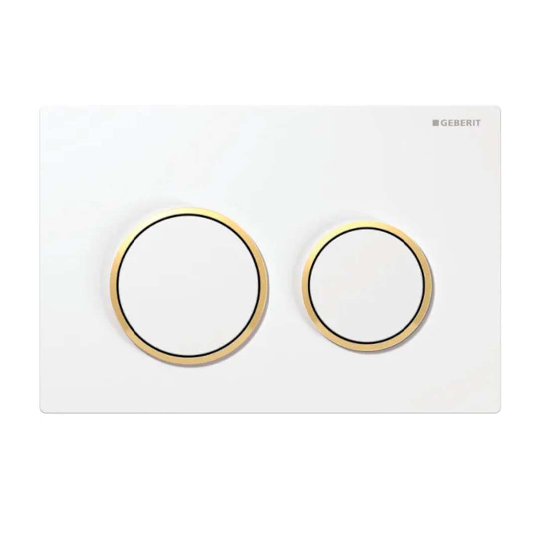 Geberit Kappa21 - Wc-betätigungsplatte, Weiß/vergoldet 115.240.kk.1
