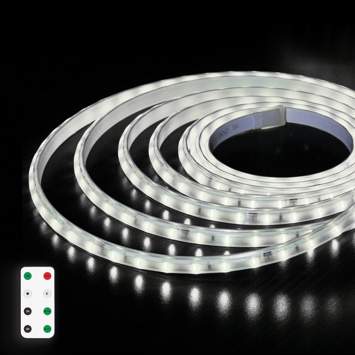 10 M Solar-led-streifen-set, 0,2 W/m, 6500 K