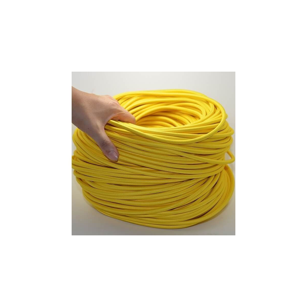 100-m-rolle Vintage-textilkabel Gelb