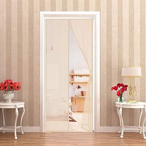 Magnetisches Moskitonetz Für Türen, Beige, 90 X 210 Cm, Zum Schutz Vor Insekten, Moskitonetz 616219