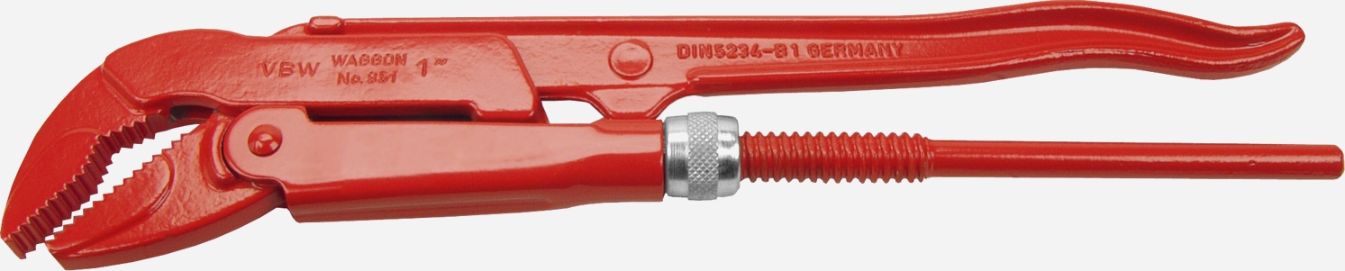 Vbw Eckrohrzange 45° Rot Lackiert 1", Material Metall, Robust Und Langlebig