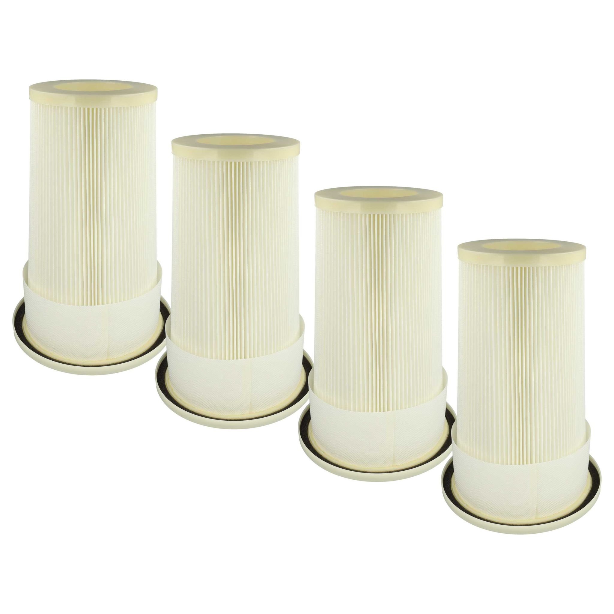 Vhbw 4 Faltenfilter Kompatibel Mit Dustcontrol Dc 2700c, 2700i, 2800, 1800, 2900 Eco Staubsauger - Patronenfilter Weiß Abwaschbar