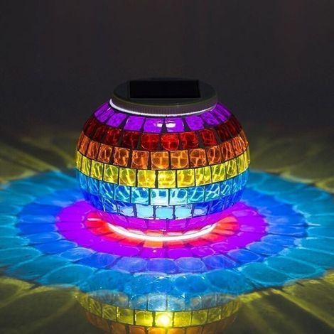 Solarlampe, Mosaik-solarlaterne, Dekorative Tischleuchte Für Garten, Terrasse, Party, Weihnachten