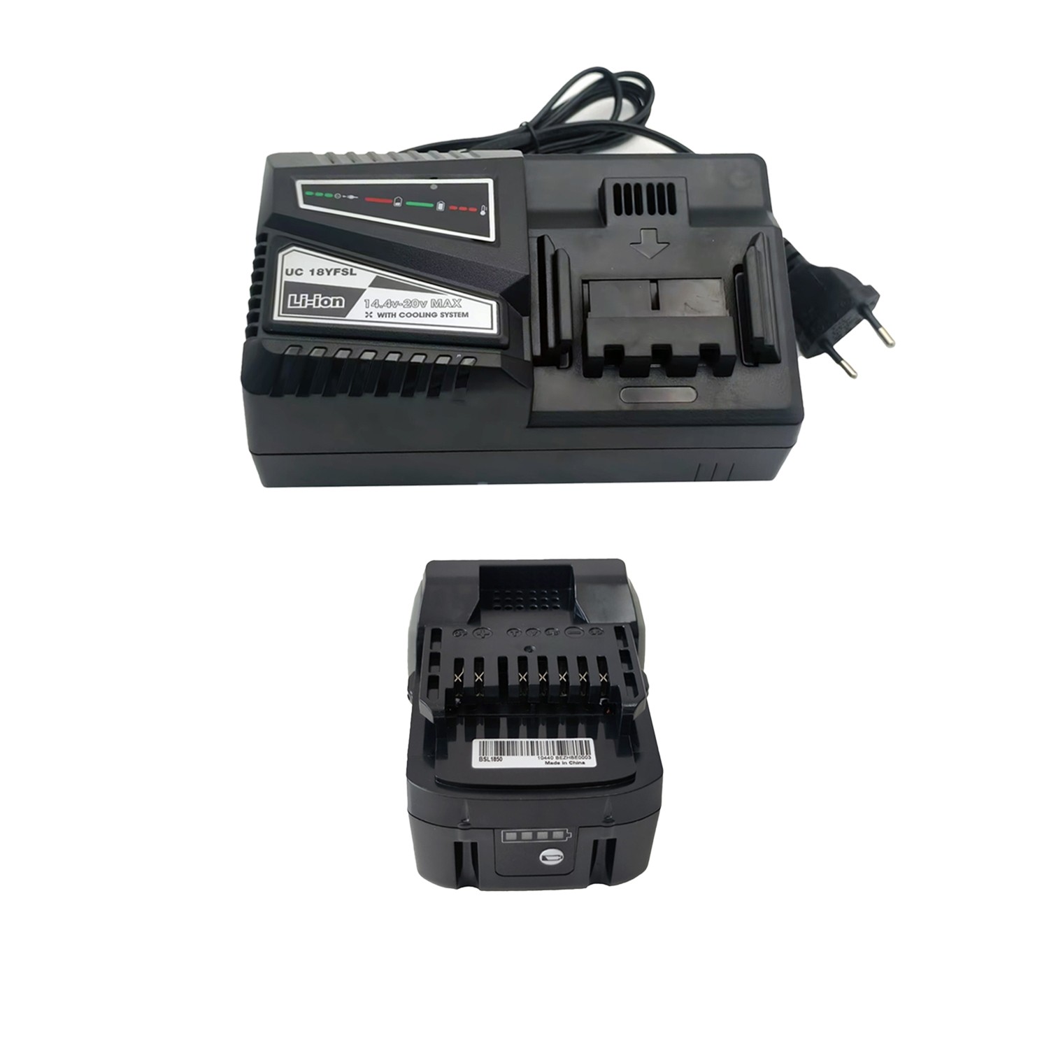 Bsl1850 Akku Mit Uc18yfsl Ladegerät Für Hikoki / Hitachi 18v 5000 Mah Bsl1815x Bsl1815s Bsl1830 Bsl1830c 330139 339782