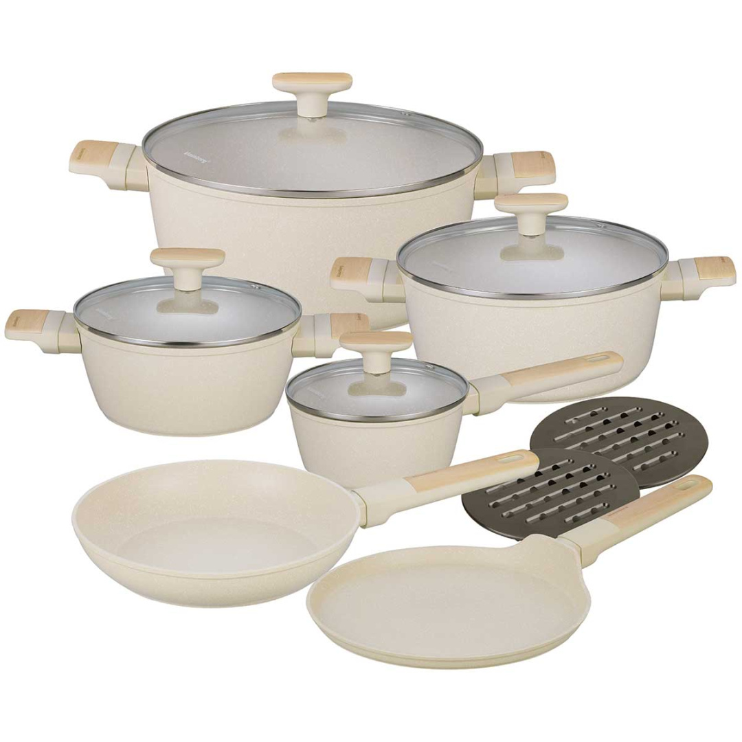 Klausberg Kb-7833 12-teiliges Marmor-kochgeschirr-set
