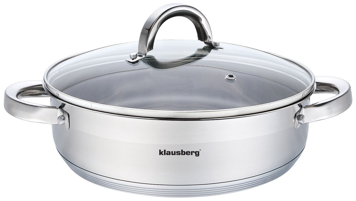 Flacher Topf Mit Deckel 26 Cm Klausberg Kb-7173