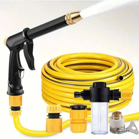 10 M Hochdruck-gartenspritze – Verstellbarer Wasserstrahl – Gartenschlauch Für Auto- Und Pflanzenwäsche – 2b
