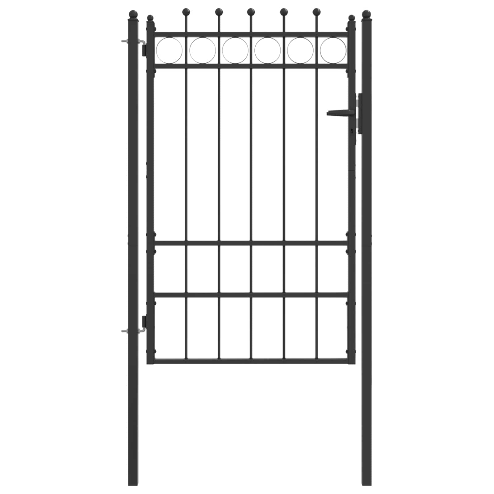 Zauntor Tilburg 100 X 150 Cm Abschließbar Metall Schwarz Vidaxl