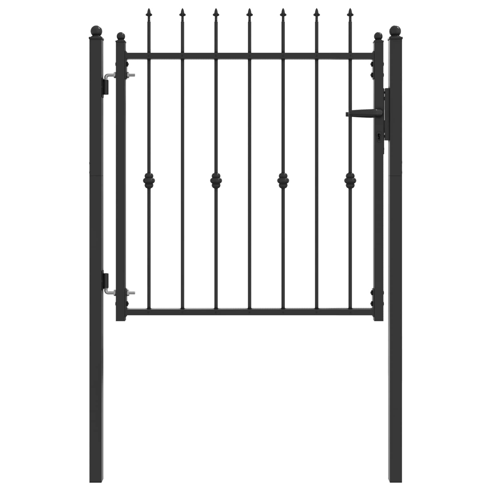 Zauntor Asten 100 X 100 Cm Abschließbar Metall Schwarz Vidaxl
