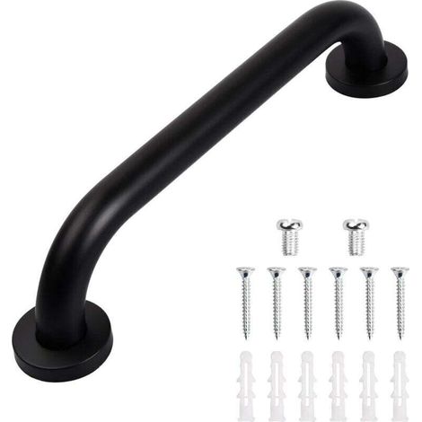 Ulisem 1-teiliger Haltegriff Für Badewanne Und Dusche, Rutschfest, Geeignet Für Senioren/badezimmer Und Küche, 30 Cm (schwarz)