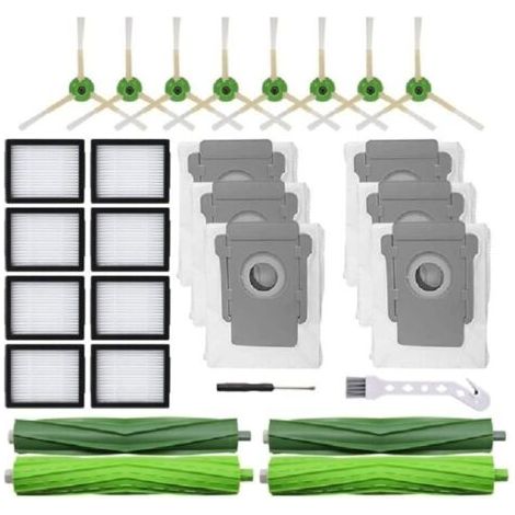Bunthaus Aimoonsa – Ersatzteilset Für Irobot Roomba Saugroboter – 2 Gummibürsten, 8 Hepa-filter, 8 Staubbeutel – Optimale Reinigung