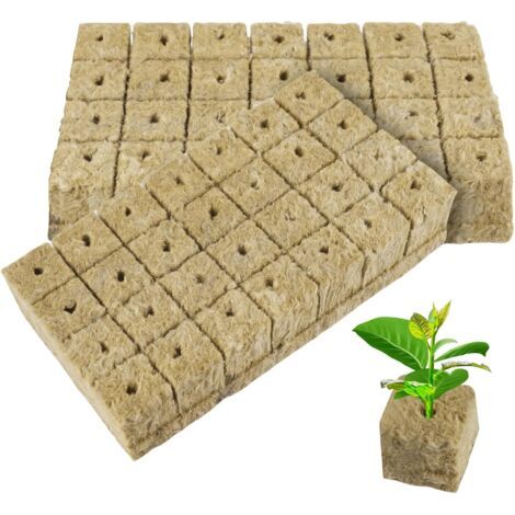 Bunthaus Packung Mit 42 Steinwollwürfeln - 4 X 4 X 4 Cm - Für Hydrokultur, Stecklinge, Besiedlung, Umpflanzen, Pflanzenvermehrung