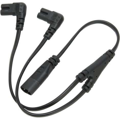 Bunthaus Stromverteilerkabel Iec 320 C8 Auf Dual C7 Y, 2,5 A 250 V Stecker Auf Dual-buchse Iec C7 Auf C8 Ac-konverterkabel 1 Auf 2 Ausgänge Ac-stromverteilerkabel Für Mein
