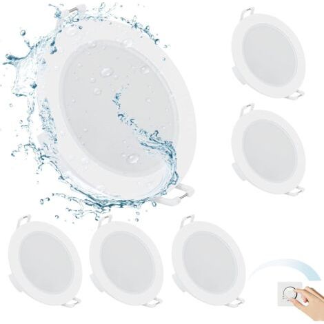 Bunthaus Led-einbaustrahler, Kaltweiß 4000k – Ip65 Wasserdicht – Ultraflach 35 Mm – Außendurchmesser Φ87 Mm – 6 W Entspricht 60 W Beleuchtung – Flach 6 X