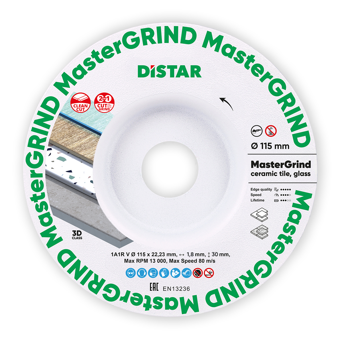 Distrar Mastergrind Diamantscheibe 115 X 1,8 X 10 X 22,23 Mm