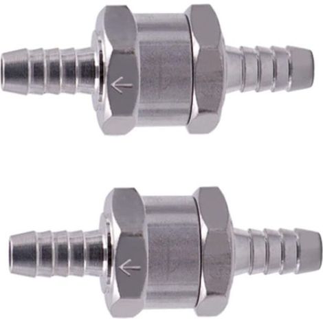 Enowelir 2 Stück Kraftstoff-rückschlagventil, Ölrücklauf-rückschlagventil, Aluminium-rückschlagventil, Geeignet Für Vergaser Und Kraftstoffsystem (8 Mm)