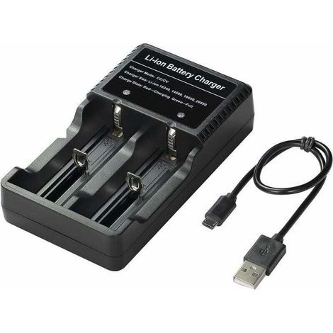 Enowelir Ladegerät Für 3,7-v-akkus Der Typen 18650, 14500, 16340 Und 26650 (akku Nicht Im Lieferumfang Enthalten) – Lo-ron
