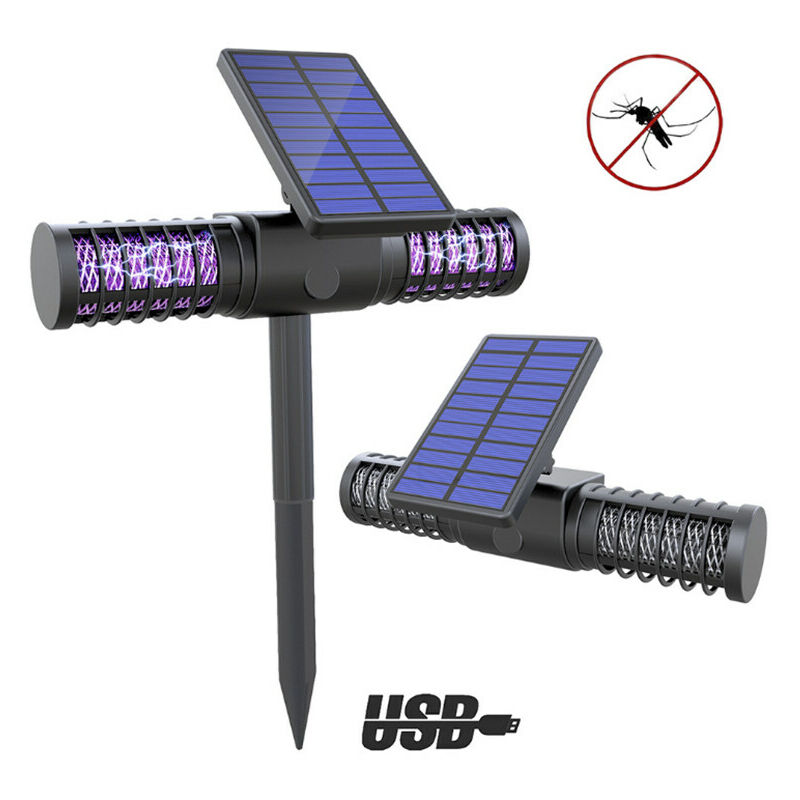 Solarbetriebene Mückenvernichterlampe Für Den Außenbereich, Wasserdicht, Für Den Innenhof, Für Villen, Gärten, Rasen, Camping, Große Insektenvernichterlampe, Schutzlampe Für Die Ganze Nacht