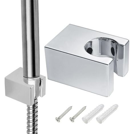 Bunthaus Csparkv Support Mural Universel Pour Pommeau De Douche, Avec Vis, Support De Douche, Argent Shower Head Holders,petit Et Facile À Installer