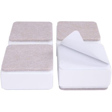 Bunthaus Möbelerhöhung Aus Kohlenstoffstahl, 3 Cm Betterhöhung Aus Kohlenstoffstahl, 6 Cm Möbelerhöhung, 3 Cm, Weiß, Quadratisch