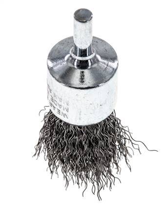Enddrahtbürste 23 mm 6 mm Schaft Stahldraht 0,3 mm gewellt Bild 3