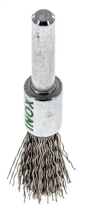 Enddrahtbürste 12 mm 6 mm Schaft Edelstahldraht 0,3 mm gewellt Bild 2