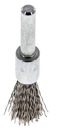 Enddrahtbürste 12 mm 6 mm Schaft Edelstahldraht 0,3 mm gewellt Bild 3