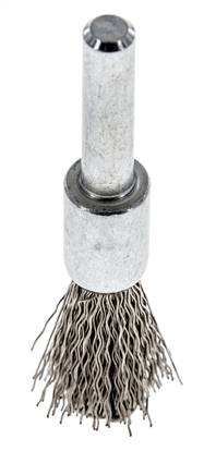 Enddrahtbürste 12 mm 6 mm Schaft Edelstahldraht 0,3 mm gewellt Bild 4