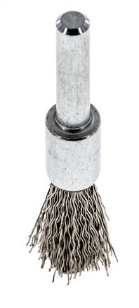 Enddrahtbürste 12 mm 6 mm Schaft Edelstahldraht 0,3 mm gewellt Bild 5