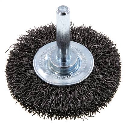 Rundbürste 50x10 mm 6 mm Schaft Stahldraht 0,3 mm geriffelt Bild 3