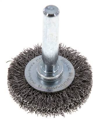 Rundbürste 30x6 mm 6 mm Schaft Stahldraht 0,2 mm geriffelt Bild 4
