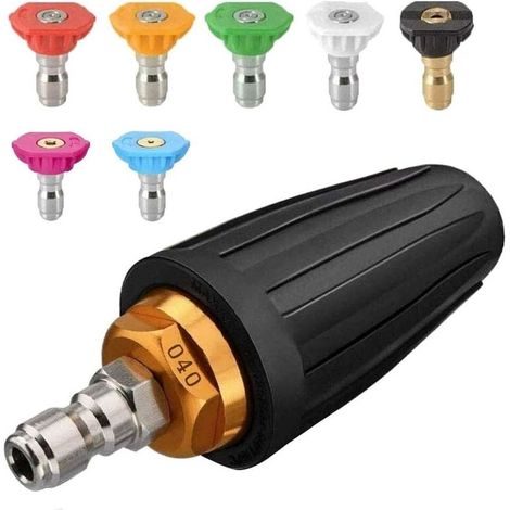 Design Lighting – Turbodüse Für Hochdruckreiniger – 7 Reinigungsdüsen – 1/4"-schnellanschluss – 4000 Psi Druck – Schnelle Reinigung Von Beton Und Vinyl