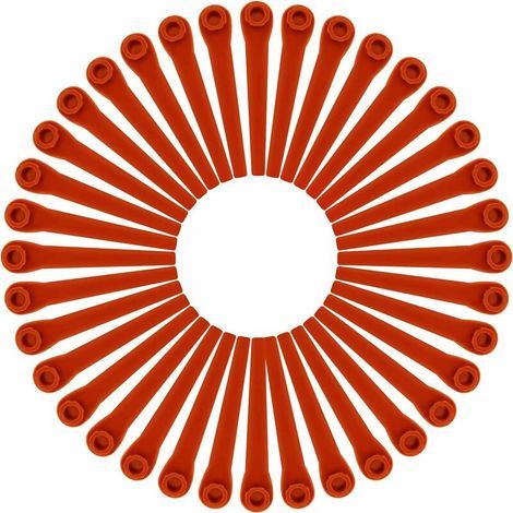 Set Mit 100 Kunststoffmessern, Kompatibel Mit Gardena Rasenmähern, Ersatzmesser Für Gardena Rasenmäher Und Akku-rasenmäher, Rot H