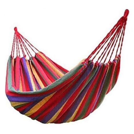 Tragbare Hängematte Aus Fallschirmseide. Baumwolle. Atmungsaktiv. Ideal Für Den Garten. Tragbar. Perfekt Für Reisen Und Camping. Für Doppelbetten. Maximale Belastung: 300 Kg. Mehrfarbig (2 Personen).